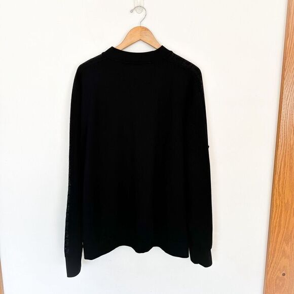 Barabas Men’s Black Greek Fret Monochromatic Rhinestone Tuxedo Sleeve Stripe Zip - Picture 4 of 12